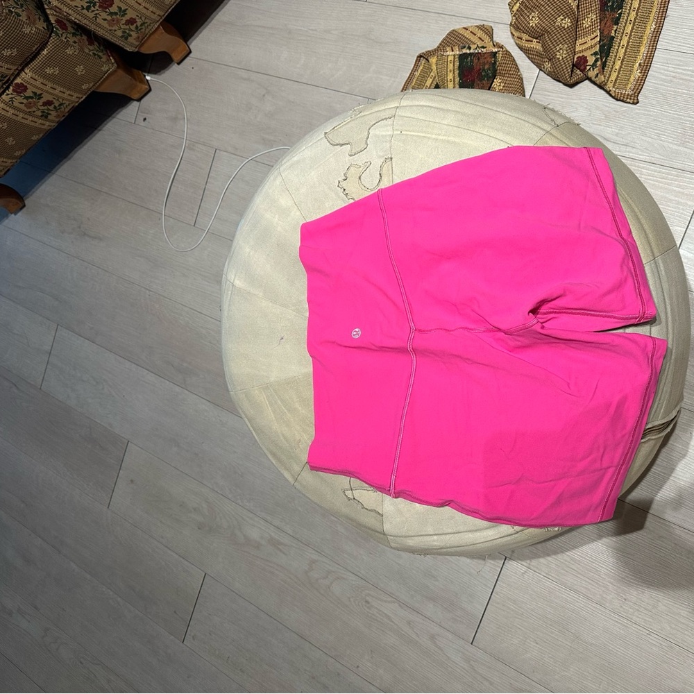 6” inseam sonic pink align biker shorts- size 10